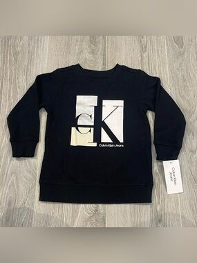 NWT Calvin Klein Black Sweatshirt - Size 3T
